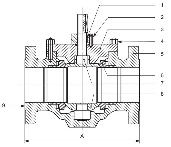 top entry ball valve flanged face to face dimensions