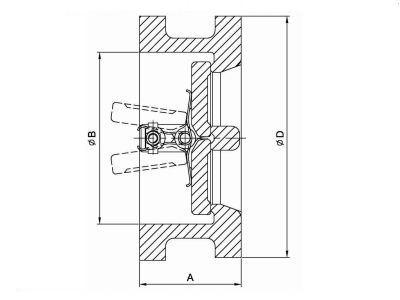 dual plate check valve face to face dimensions