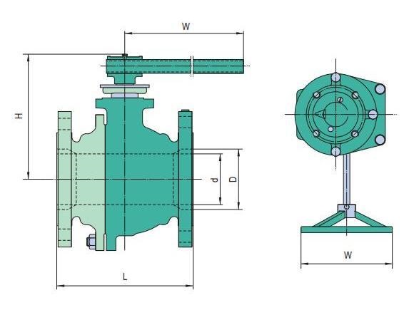2 inch ball valve dimensions