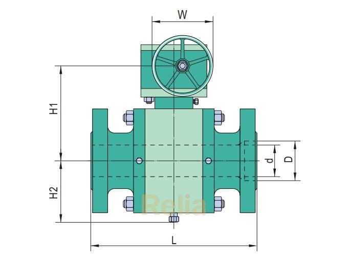 42 inch ball valve dimensions