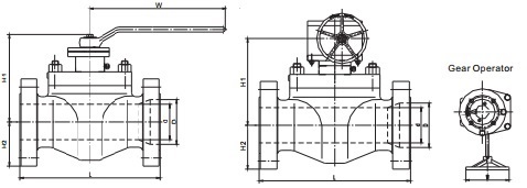 class 900 top entry ball valve dimensions