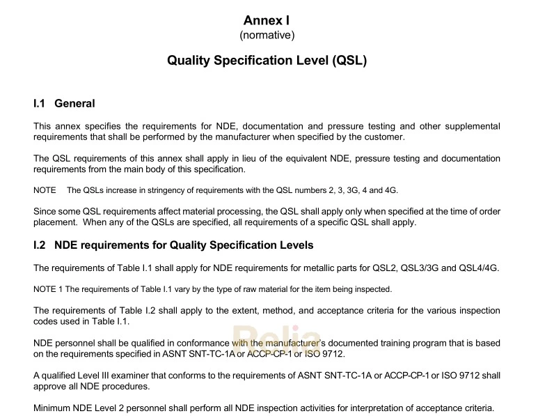 API 6D annex I