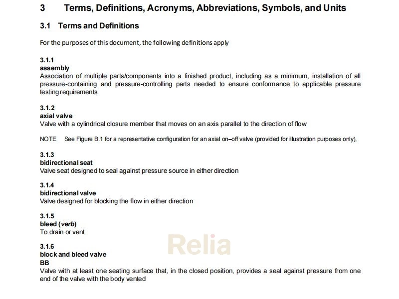 API 6D Terms, Definitions, Acronyms, Abbreviations, Symbols, and Units