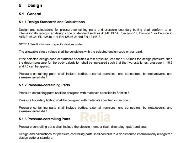 API 6D Valve Desgin Requirements