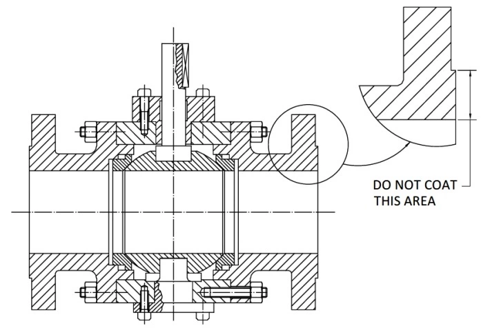 Figure 1 valve with raised face