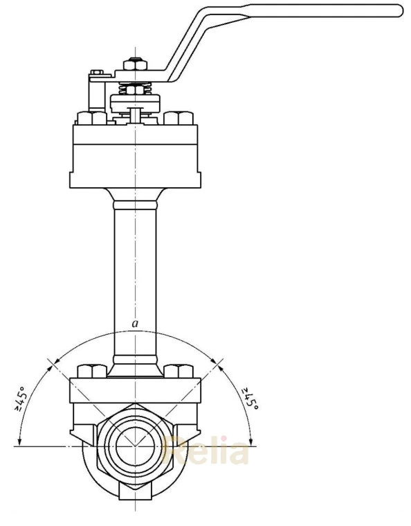 Figure 2 — Recommended bonnet orientation for non-cold box installation