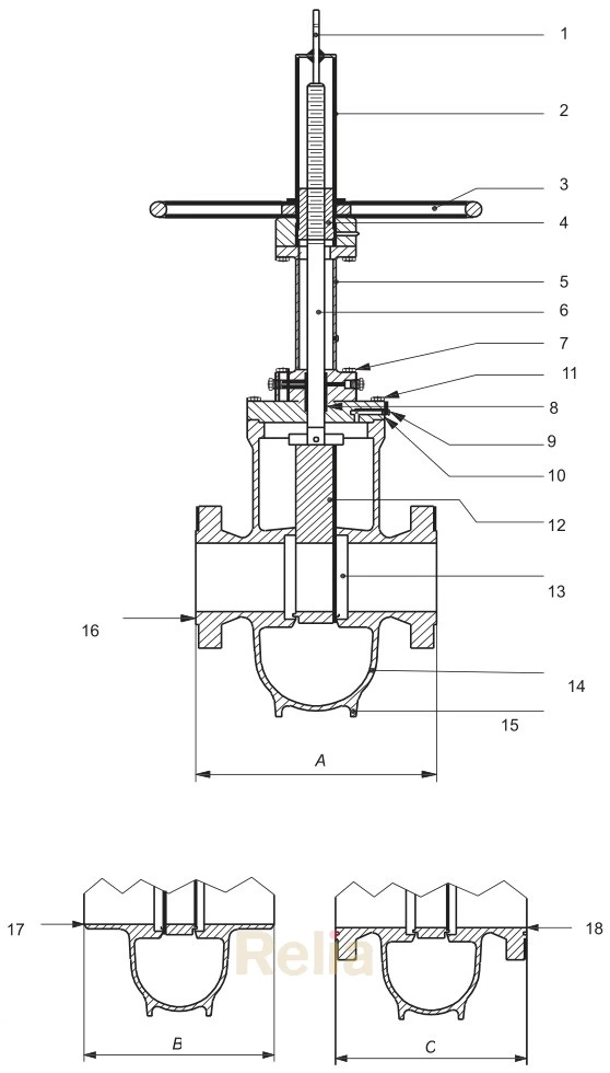 Figure B.14—Gate Valve (Slab-gateThrough-conduit Rising-stem)