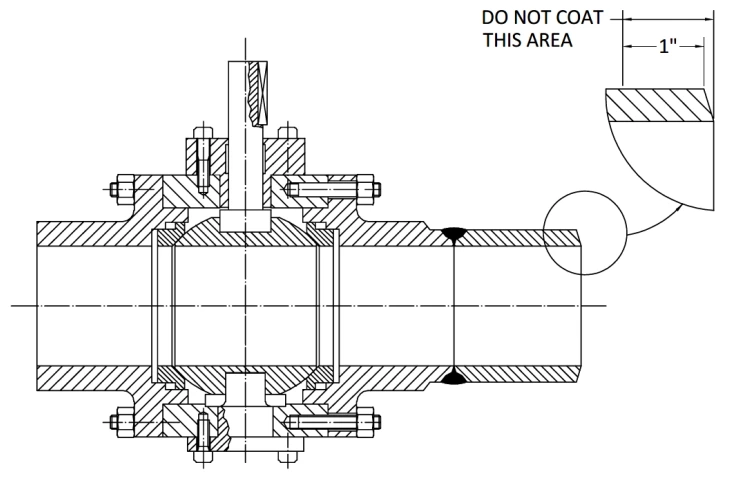 Figure G.4—Valve with Pipe Pup Weld Ends