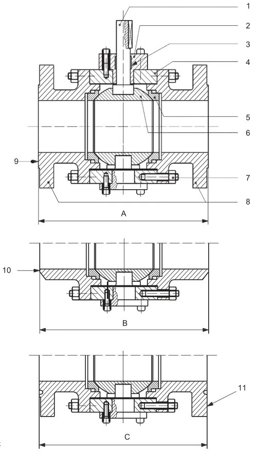 trunnion mounted ball valve