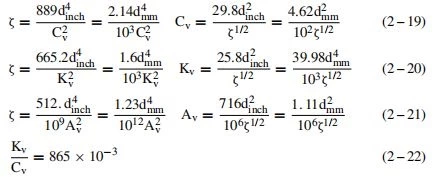 Interrelationships Between Resistance and Flow Coefficients
