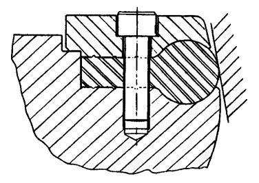 Figure 3-74. Scrap View of Interference-Seated Butterfly Valve Showing the Resilient Sealing Element Carried on the Rim of the Disc. (Courtesy of Boving & Co.,  Limited.)