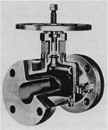 Figure 3-89. Pinch Valve, Enclosed Construction, and Valve Body 50% Prepinched for Sensitive Flow Control. Drain Plug May Be Removed for Vacuum Connection When Valve Is Used on Vacuum Service. (Courtesy of RKL Controls, Inc.)