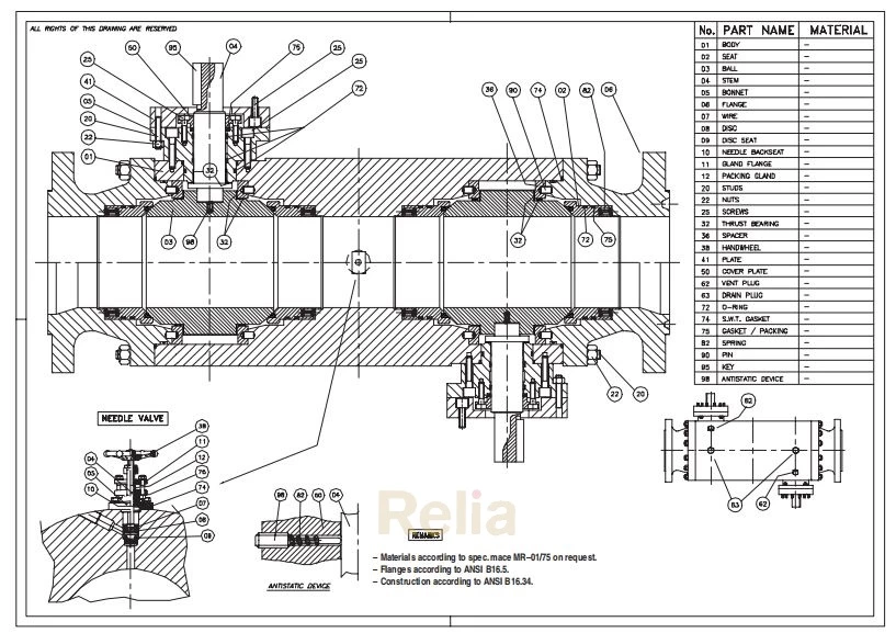 (b) General Arrangement Drawing of In-Line Double Block and Bleed. 