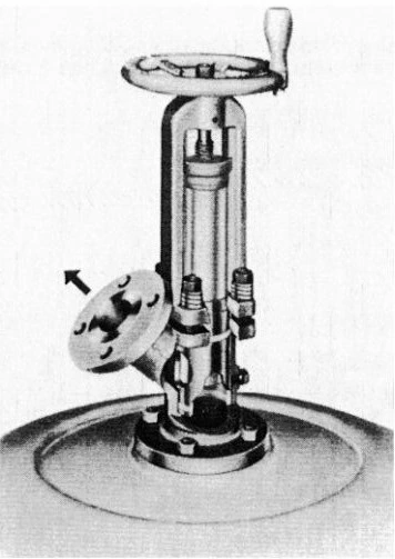 Figure 3-22. Piston Valve, Adapted for Draining Vessels, Seat Packing Mounted in Valve Body. (Courtesy of Yarway Corporation.)